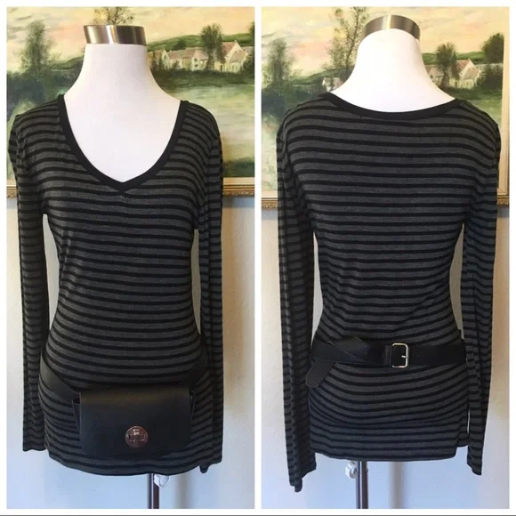 Barney's New York Black Leather Belt Bag with Silver Hardware New - Picture 4 of 10